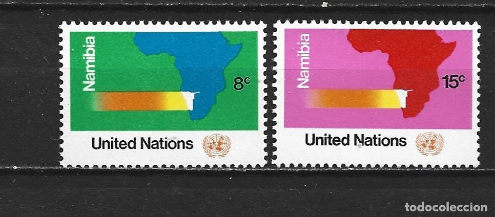 Sellos: NACIONES UNIDAS NUEVA YORK YVERT NUM. 233/234 ** SERIE COMPLETA SIN FIJASELLOS