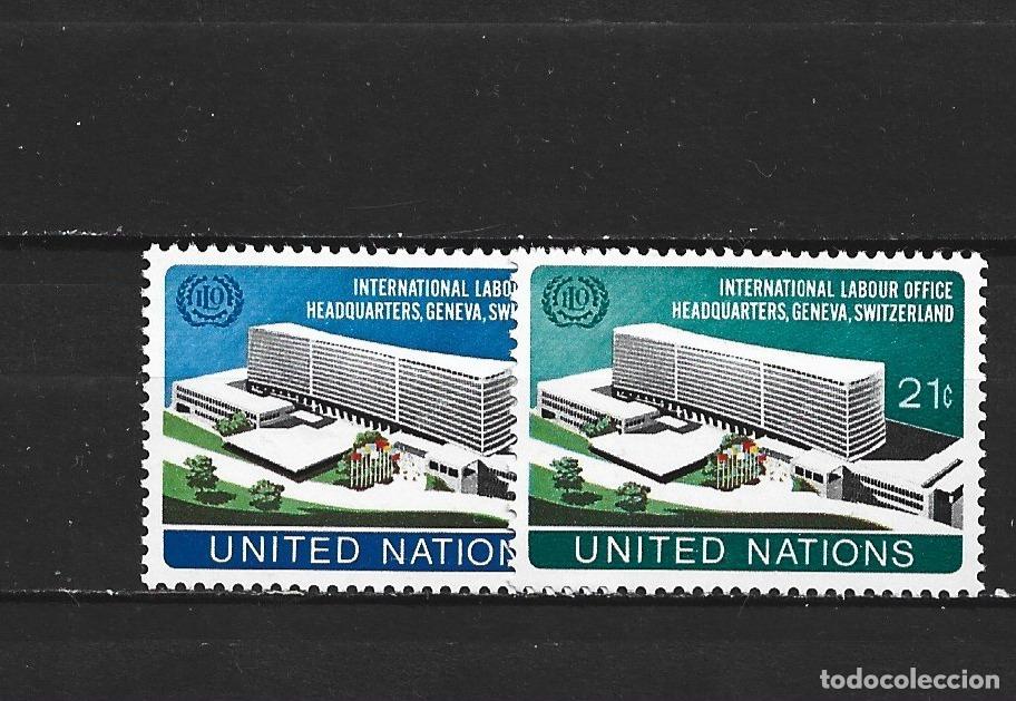 Sellos: NACIONES UNIDAS NUEVA YORK YVERT NUM. 237/238 ** SERIE COMPLETA SIN FIJASELLOS