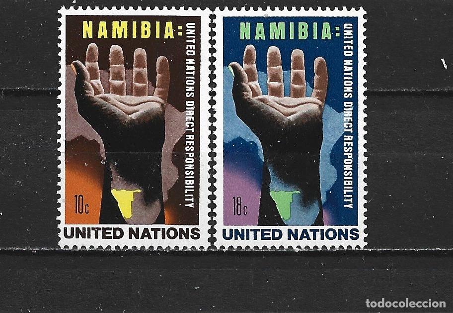 Sellos: NACIONES UNIDAS NUEVA YORK YVERT NUM. 255/256 ** SERIE COMPLETA SIN FIJASELLOS