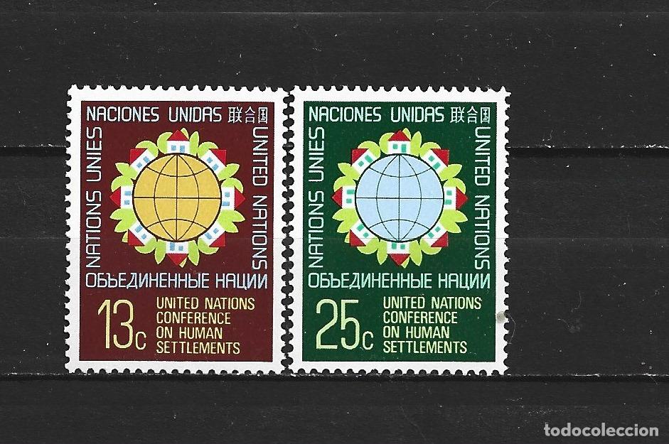 Sellos: NACIONES UNIDAS NUEVA YORK YVERT NUM. 267/268 ** SERIE COMPLETA SIN FIJASELLOS