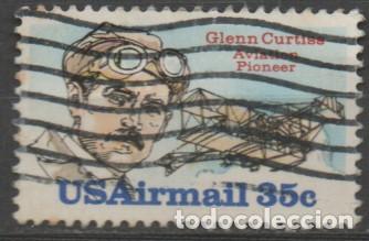 Sellos: Estados Unidos a&eacute;reo 94, Glenn Curtiss, pionero de la aviaci&oacute;n, usado