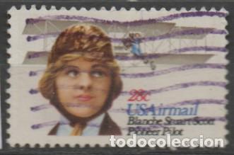Sellos: Estados Unidos a&eacute;reo 93, Blanche Scott, pionera de la aviaci&oacute;n, usado