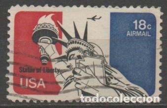 Sellos: Estados Unidos a&eacute;reo 82, estatua de la Libertad, usado
