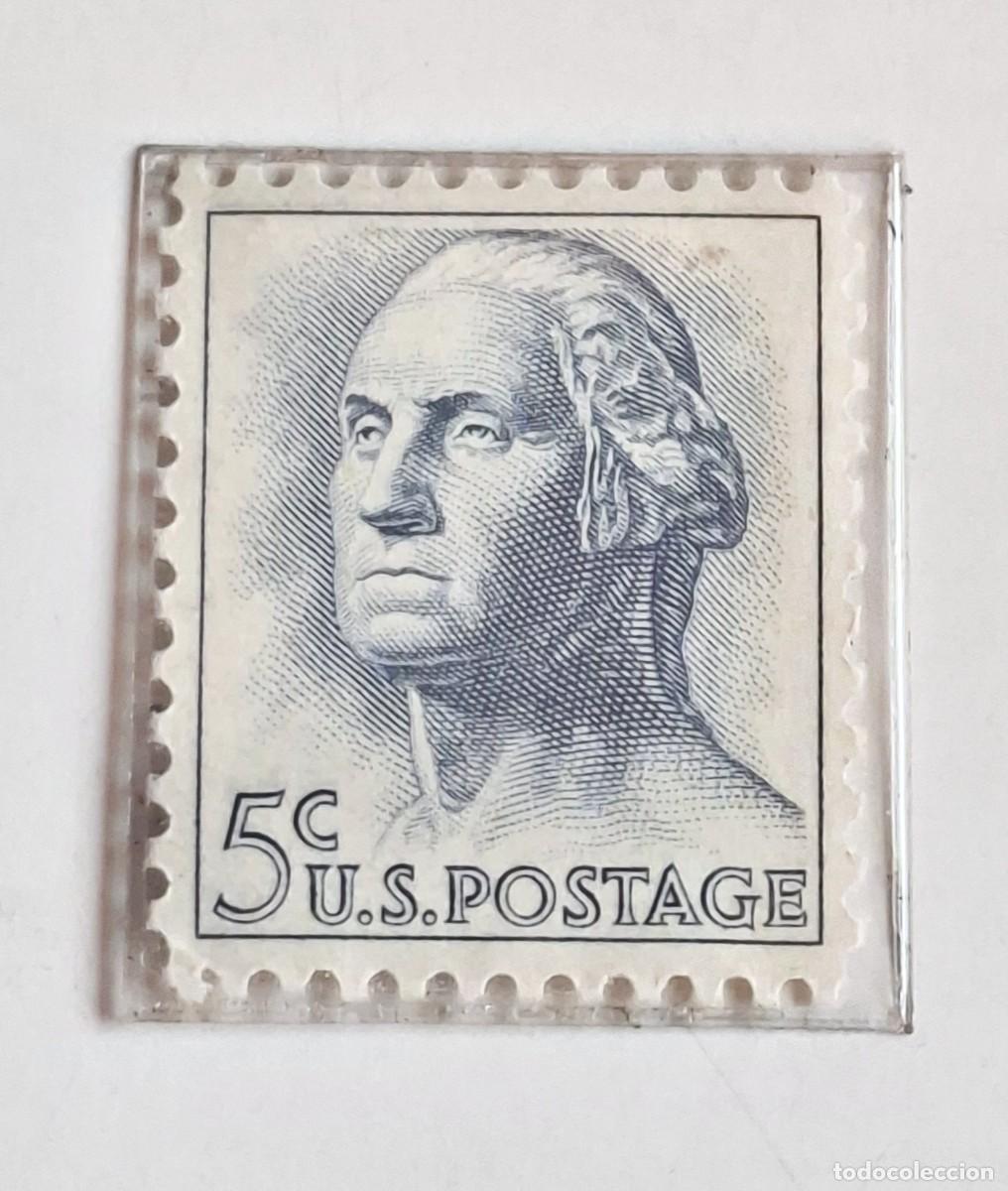 Sellos: SELLO EE.UU.1962 GEORGE WASHINGTON 5 C - SCOTT # 1213- MNH NUEVO PLASTIFICADO