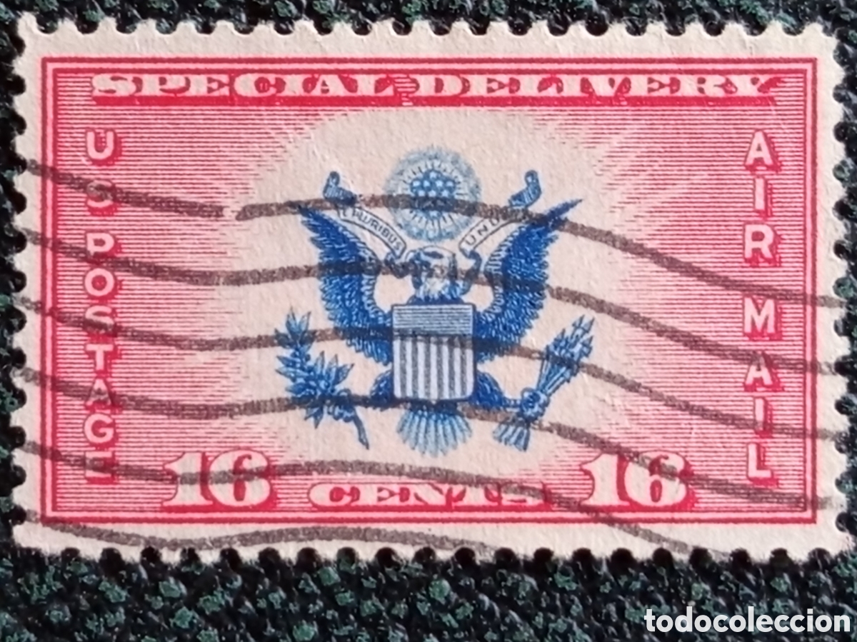 Sellos: Sello EEUU 16c Correo A&eacute;reo Entrega Especial 1936 Usado Cat&aacute;logo Scott #CE2
