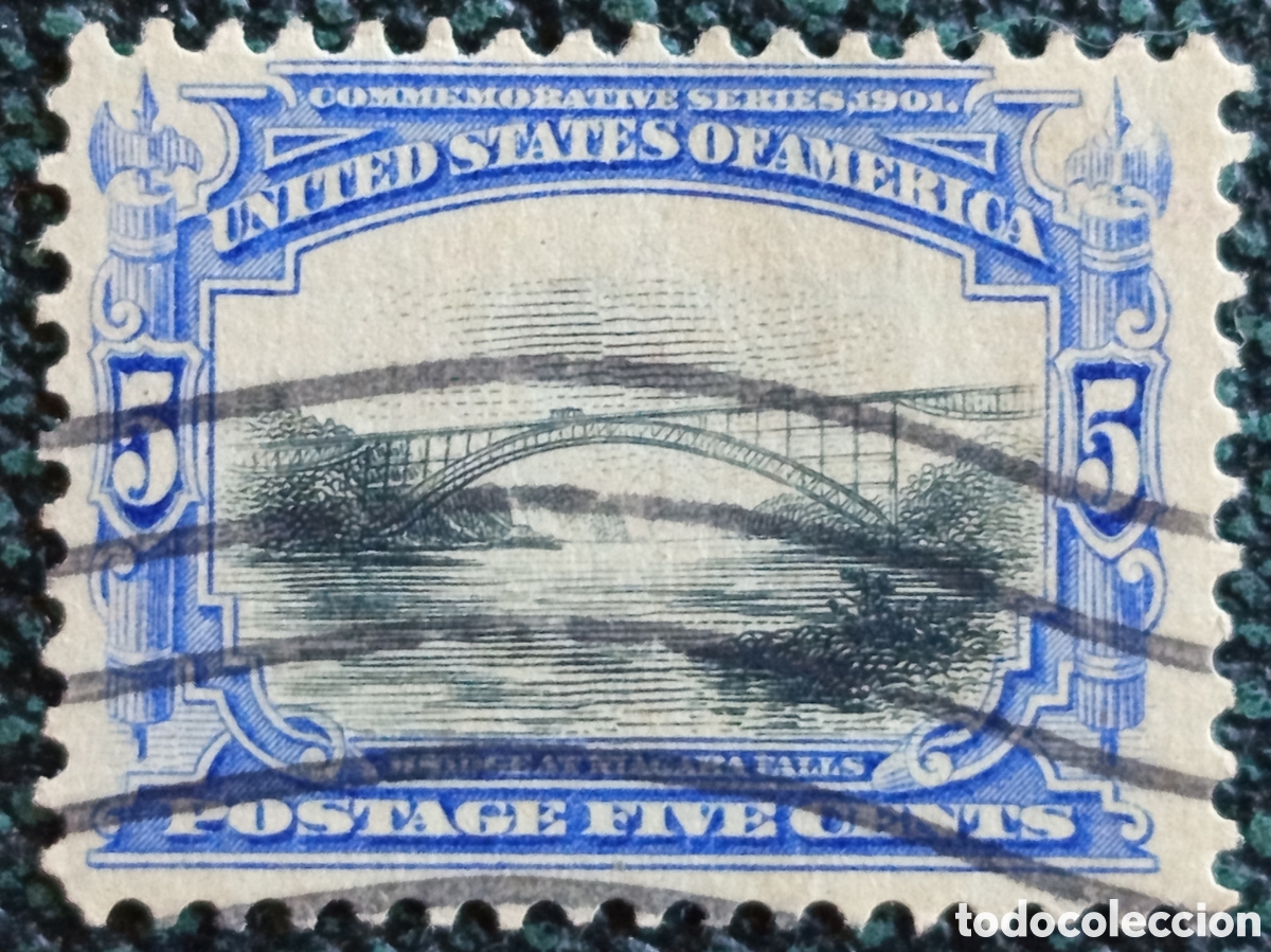 Sellos: Sello EEUU 5c Exposici&oacute;n Panamericana 1901 Usado Cat&aacute;logo Scott #297