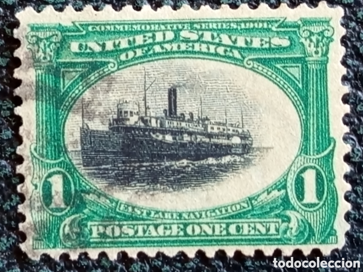 Sellos: Sello EEUU 1c Exposici&oacute;n Panamericana 1901 Usado Cat&aacute;logo Scott #294