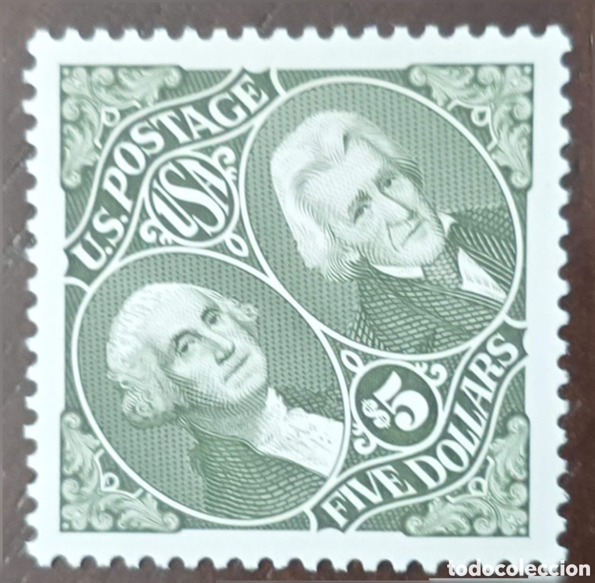 Sellos: CA) 1994 USA , postage stamp that highlights the portraits of two of the most famous presidents