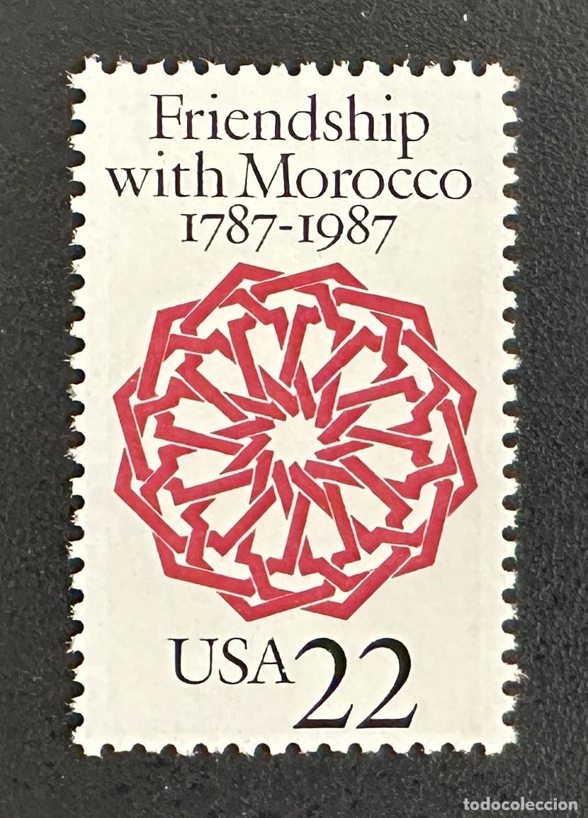 Selos: EE.UU. 1987 Mi. 1934 emisi&oacute;n conjunta amistad Marruecos arabesco