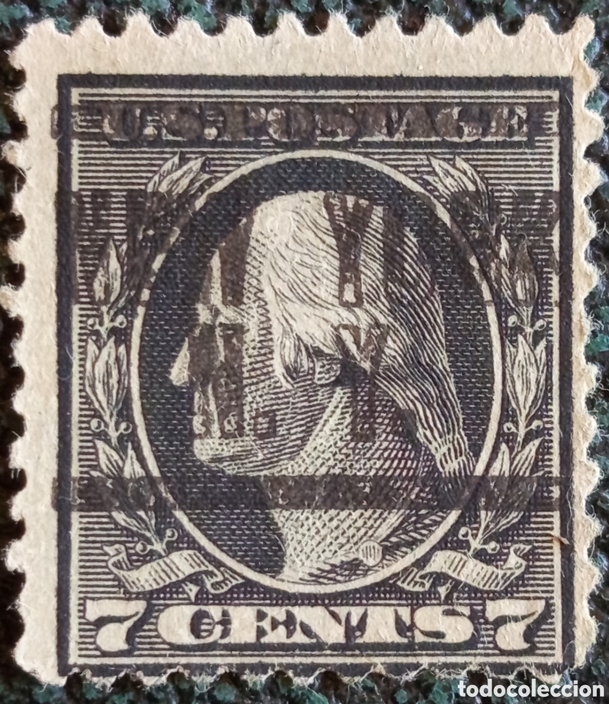 Sellos: Sello EE.UU. 1914 (Scott #407) usado con precancelaci&oacute;n y marquilla de Heras