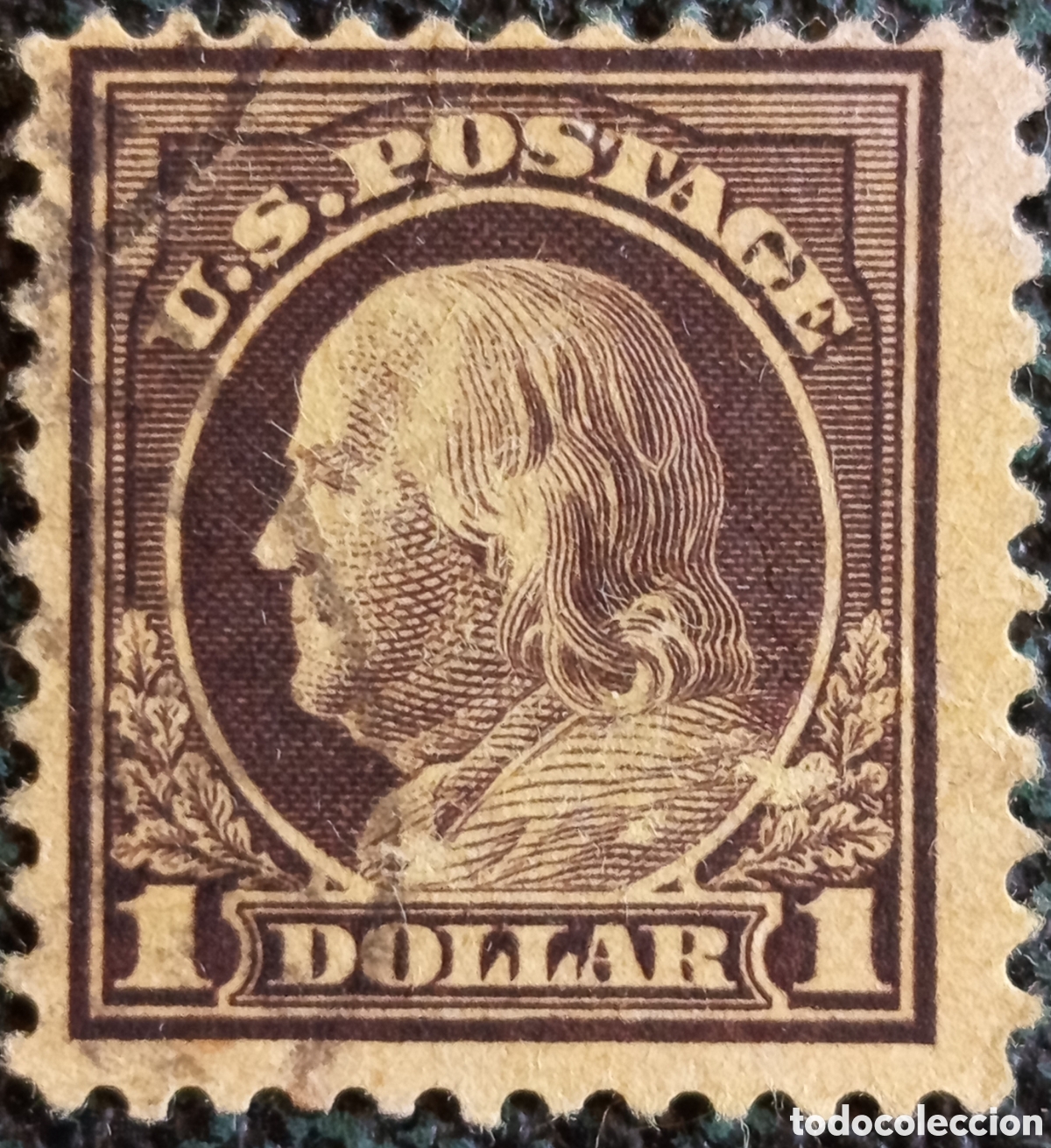 Sellos: Variedad&rdquo;USA 1917 #518 $1 Franklin Violeta - Offset Descentrado en Reverso&rdquo; alto Valor