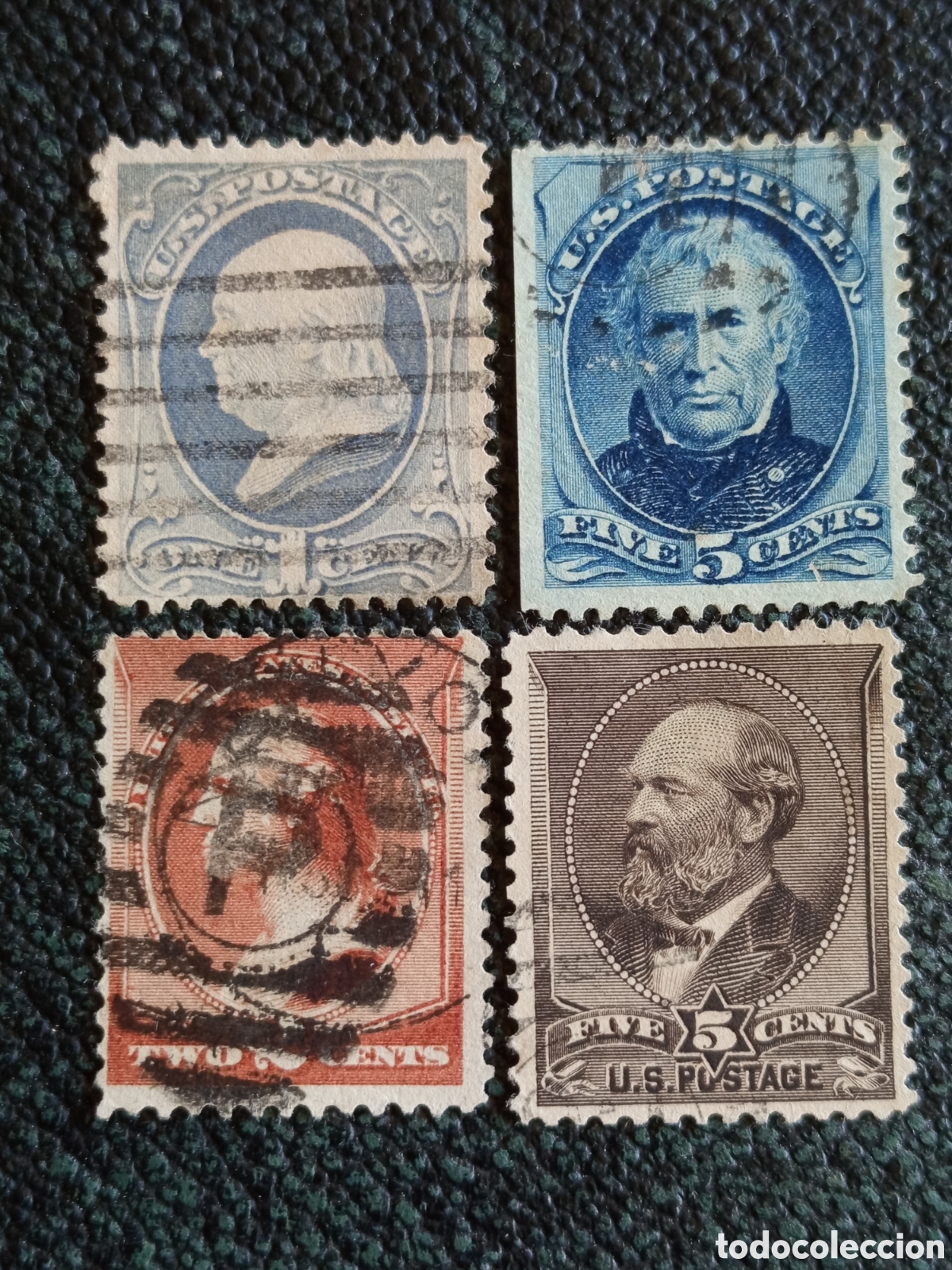 Sellos: Lote 4 Sellos EE.UU. Clasicos Bank Note 1870-1888 Usados Scott #145 #185 #216