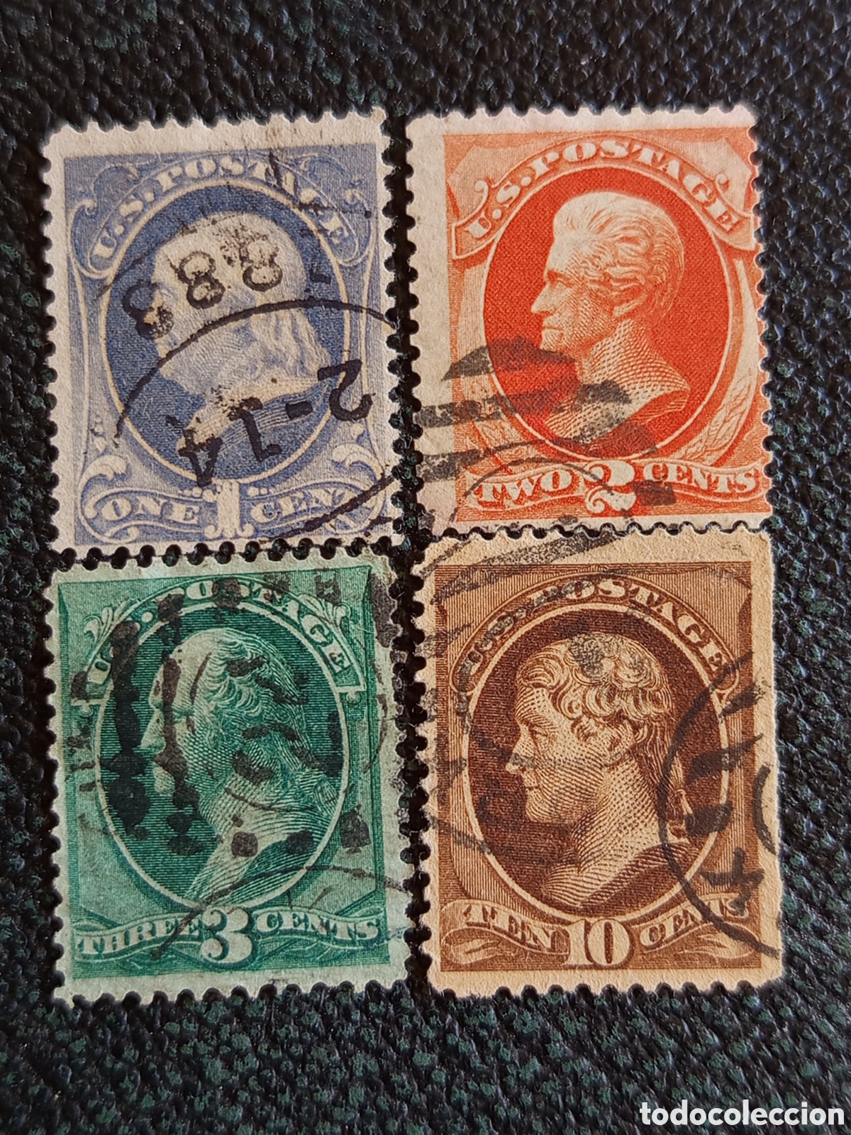 Sellos: Lote 4 Sellos EE.UU. Clasicos Bank Note 1870-1887 Usados Scott #145 #147 #210