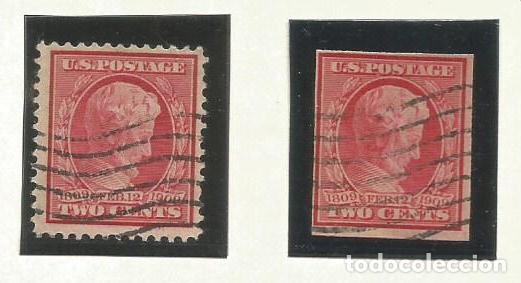 Sellos: SELLO USA SCOTT 367 368 A&Ntilde;O 1909 USADO LINCOLN CENTENARY OF BIRTH ISSUE