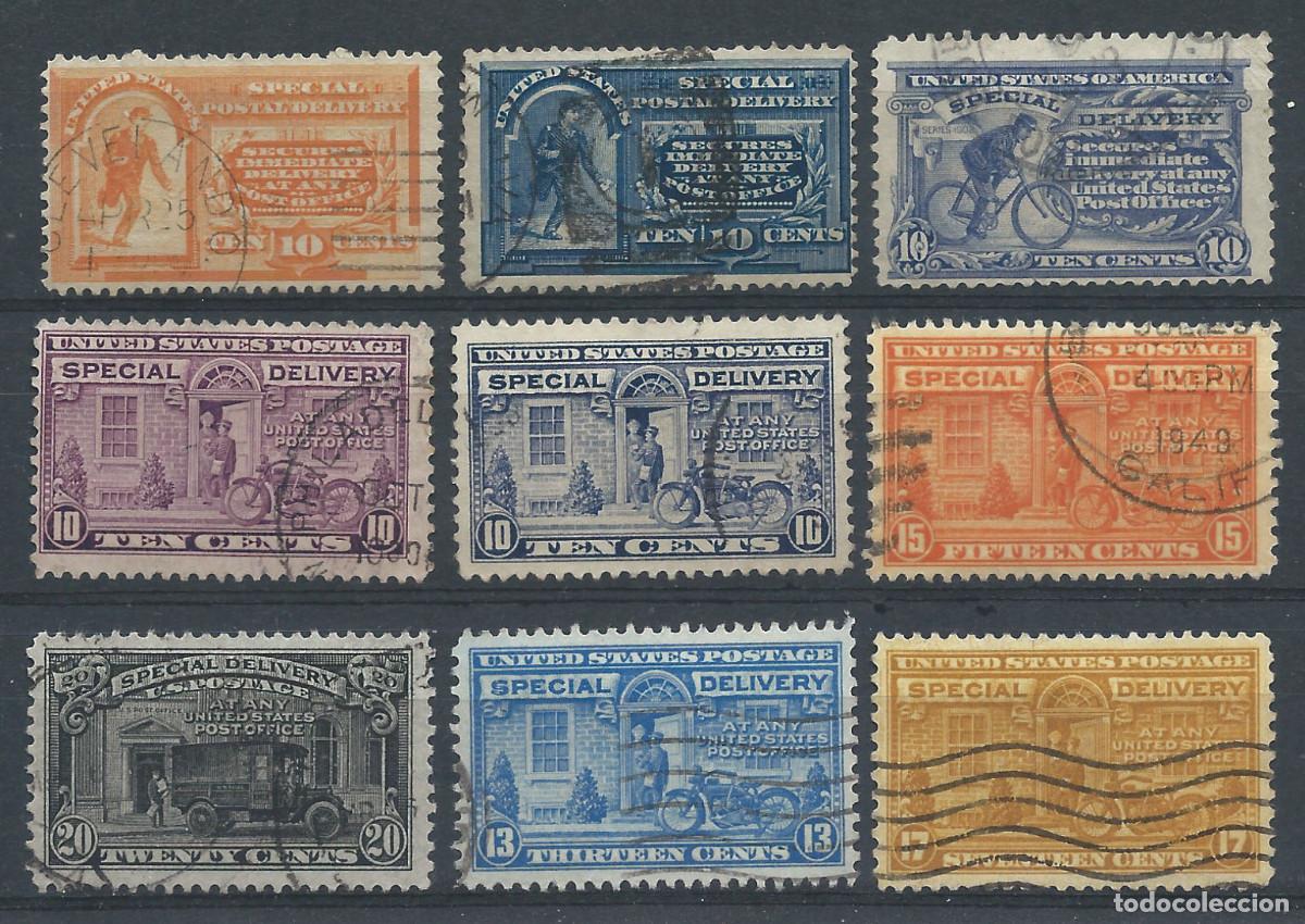 Sellos: &Eacute;tats-Unis Lettre Expr&egrave;s N&deg;3/4+6+9/13 Obl (FU) 1893/1944 - Sujets divers