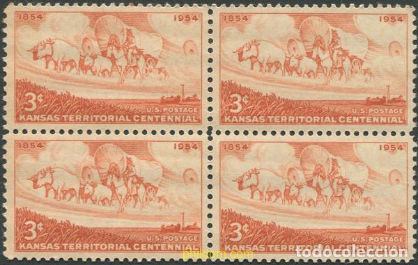 Sellos: 689784 MNH ESTADOS UNIDOS 1954 CENTENARIO DEL TERRITORIO DE KANSAS