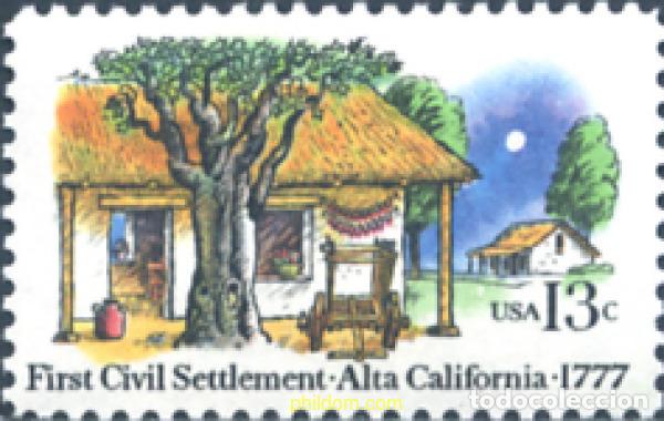 Sellos: 244865 MNH ESTADOS UNIDOS 1977 200 ANIVERSARIO DE LA PRIMERA INSTITUCION CIVIL EB ALTA (CALIFORNIA)