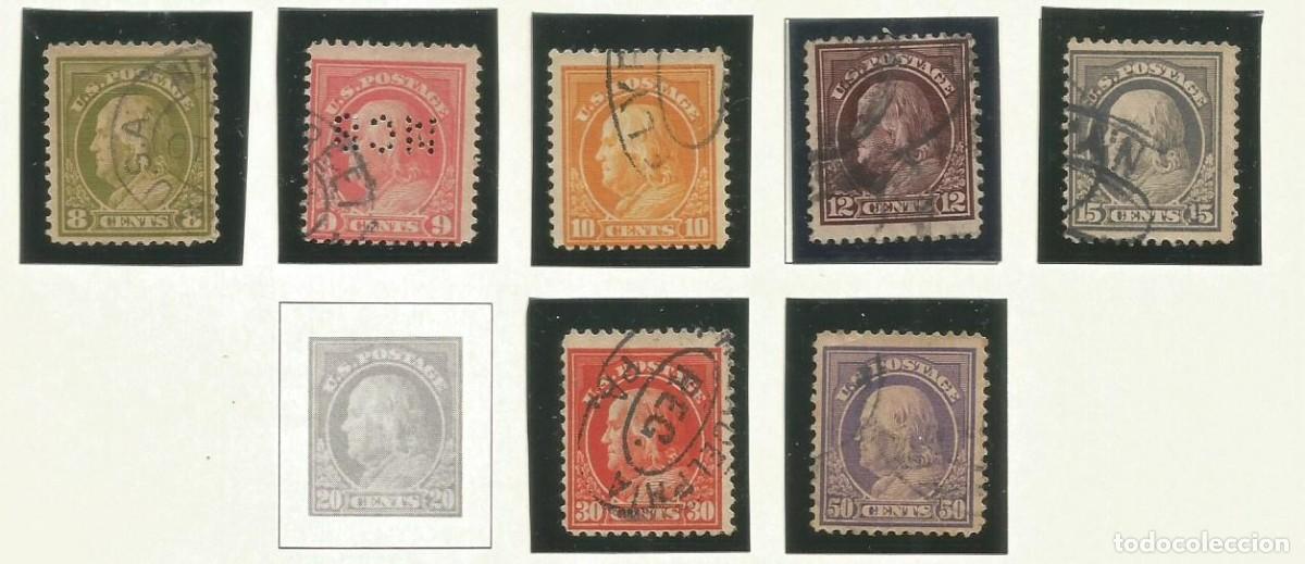 Sellos: SELLO USA SCOTT 414 a 421 A&Ntilde;O 1912 1914 USADO