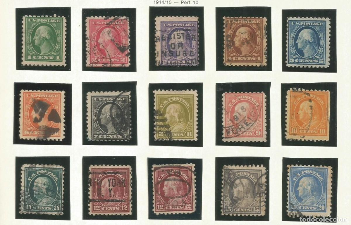 Sellos: SELLO USA SCOTT 424 a 440 A&Ntilde;O 1914 1915 USADO
