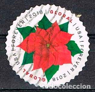 Sellos: ESTADOS UNIDOS IVERT N&ordm; 5149, FLOR DE PASCUA, USADO