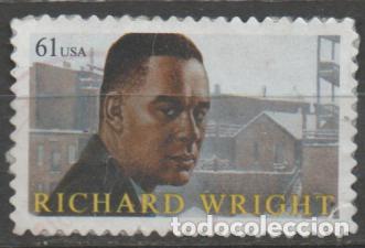 Sellos: ESTADOS UNIDOS IVERT N&ordm; 4154, Centenario del nacimiento de Richard Wright, escritor, usado
