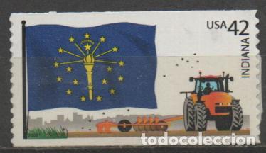 Sellos: ESTADOS UNIDOS IVERT N&ordm; 4100, BANDERA DE INDIANA. NUEVO **