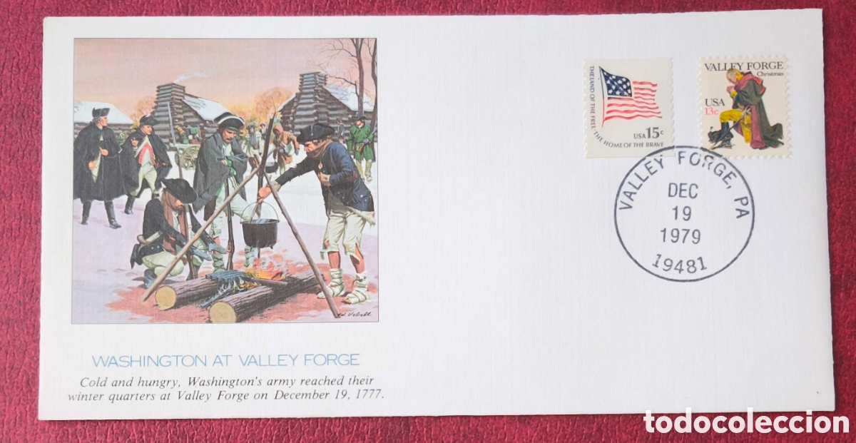 Sellos: EEUU. 1979. Washington en el Valle Forge - Foto 1