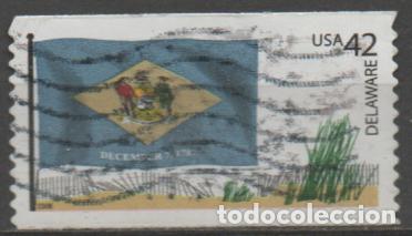 Sellos: ESTADOS UNIDOS IVERT N&ordm; 4060, BANDERA DE DELAWARE USADO