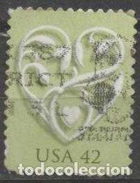 Sellos: ESTADOS UNIDOS IVERT N&ordm; 4049, SELLO DE MENSAJE: BODA, USADO