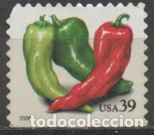 Sellos: ESTADOS UNIDOS IVERT N&ordm; 3765, PRODUCCION AGRICOLA, PIMIENTOS, NUEVO **