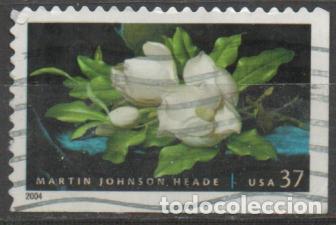 Sellos: ESTADOS UNIDOS IVERT N&ordm; 3572, FLOR: MAGNOLIA, USADO