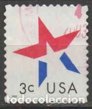 Sellos: ESTADOS UNIDOS IVERT N&ordm; 3329, ESTRELLA CON LOS COLORES DE LA BANDERA AMERICANA USADO
