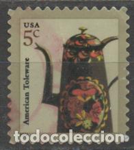Sellos: ESTADOS UNIDOS IVERT N&ordm; 3321, CAFETERA ANTIGUA, USADO