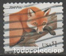 Sellos: ESTADOS UNIDOS IVERT N&ordm; 2758, ZORRO ROJO, USADO