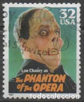 Sellos: ESTADOS UNIDOS IVERT N&ordm; 2666, EL FANTASMA DE LA OPERA (LON CHANEY), USADO