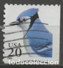 Sellos: ESTADOS UNIDOS IVERT N&ordm; 2532, ARRENDAJO AZUL, USADO