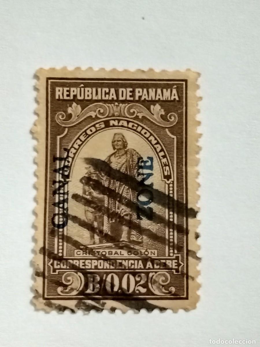 Sellos: ZONA DEL CANAL DE PANAM&Aacute;, A&Ntilde;O 1915, USADO, SOBRECARGA EN AZUL, SCOTT#J5, CORRESPONDENCIA A DEBE.
