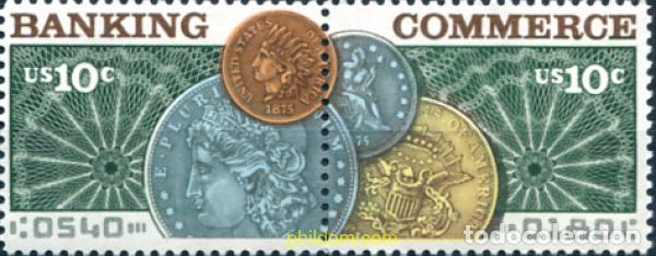 Sellos: 311022 MNH ESTADOS UNIDOS 1975 ANIVERSARIO DEL BANCO DE COMERCIO AMERICANO