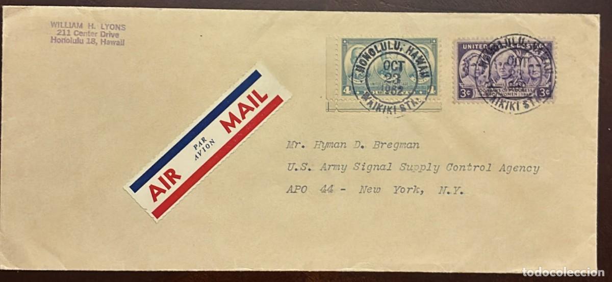 Sellos: TS) 1962 HAWAII, AIRMAIL, COVER SENT FROM HONOLULU TO NEW YORK,WITH SAMPSON DEWEY AND SCHLEY OF THE