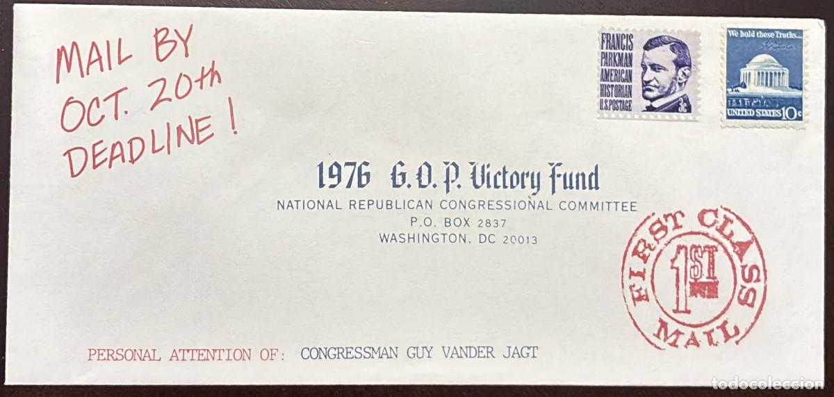 Sellos: TS) 1976 UNITED STATES, COVER CIRCULATED IN WASHINGTON, NATIONAL REPUBLICAN CONGRESSIONAL COMMITTEE,