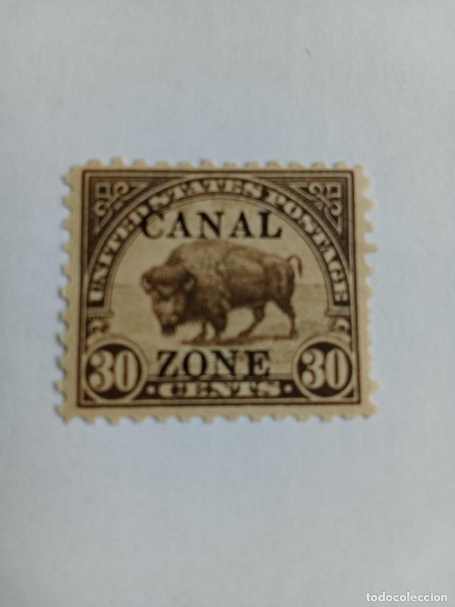 Sellos: SELLO DE LOS ESTADOS UNIDOS DE LA ZONA DEL CANAL, A&Ntilde;O 1924, 30 CENTS., GOMA ORIGINAL, BISONTE.
