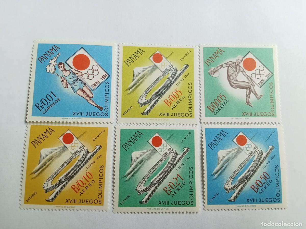Sellos: SELLOS PANAM&Aacute; XVIII JUEGOS OL&Iacute;MPICOS TOKYO 1964, SERIE COMPLETA, NUEVOS**MNH