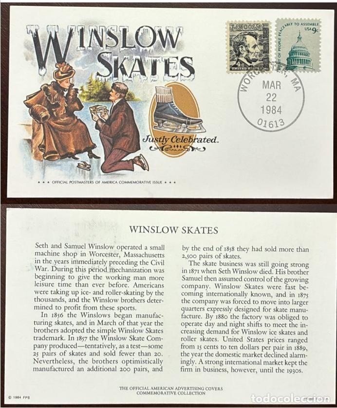 Sellos: MI) 1984, UNITED STATES, &rdquo;THE OFFICIAL AMERICAN ADVERTISING COVERS&rdquo; COMMEMORATIVE COLLECTOR'S COVER,