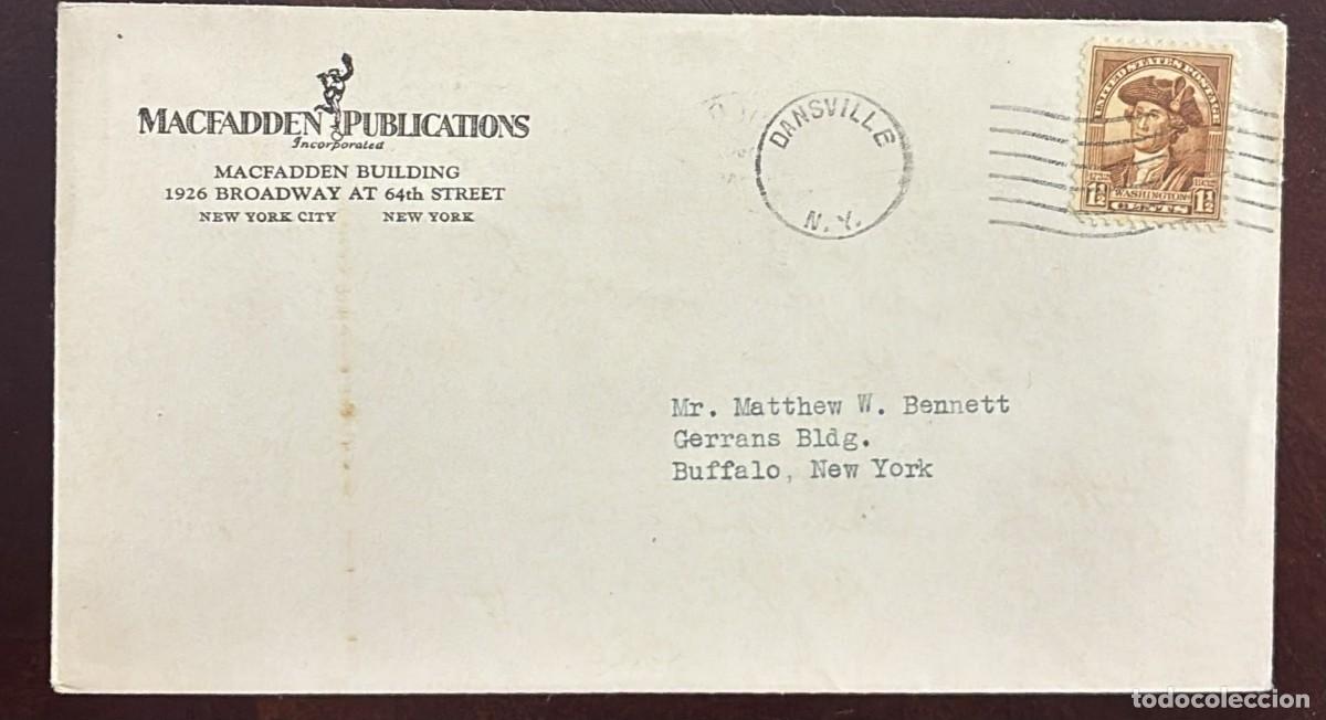 Sellos: TS) CIRCA 1932 UNITED STATES, CANCELLATION STAMP, COVER SENT FROM DANSVILLE TO BUFFALO,BICENTENNIAL