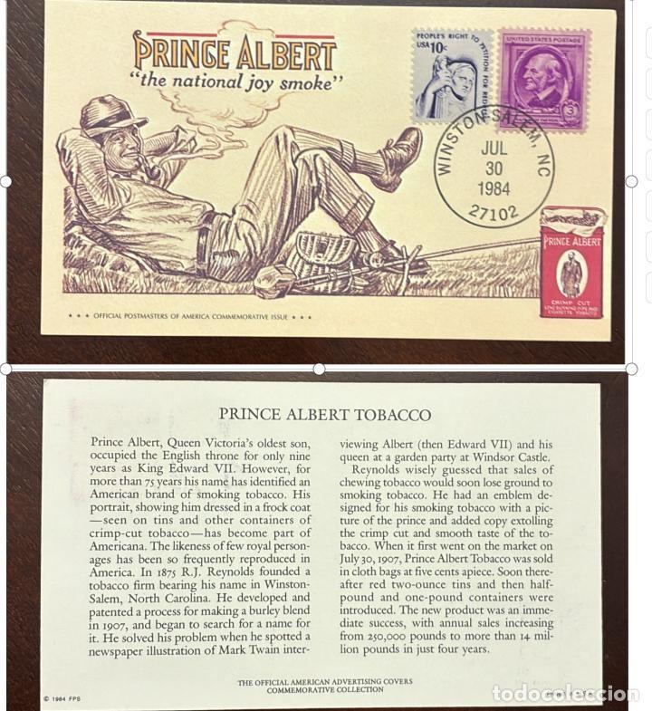 Sellos: MI) 1984, UNITED STATES, COMMEMORATIVE COVER HONORING THE PIPE TOBACCO INDUSTRY AND THE R.J. REYNOLD