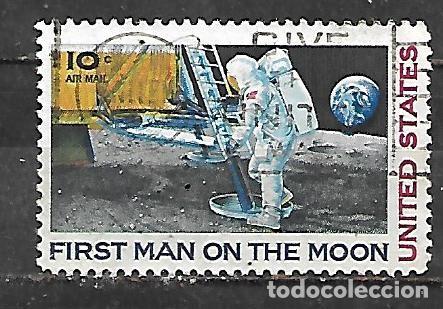 Sellos: 1969: Llegada del hombre a la luna. A&eacute;reo - Apollo 11 & Neil Armstrong (usado)