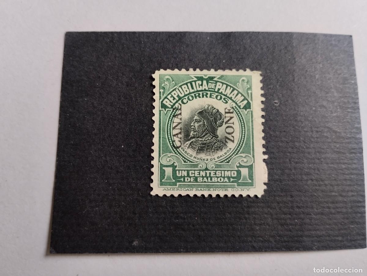 Sellos: SELLOS DE ESTADOS UNIDOS DE LA ZONA DEL CANAL, A&Ntilde;O 1913, USADO, 1 CENT. VERDE Y NEGRO.VASCO NU&Ntilde;EZ