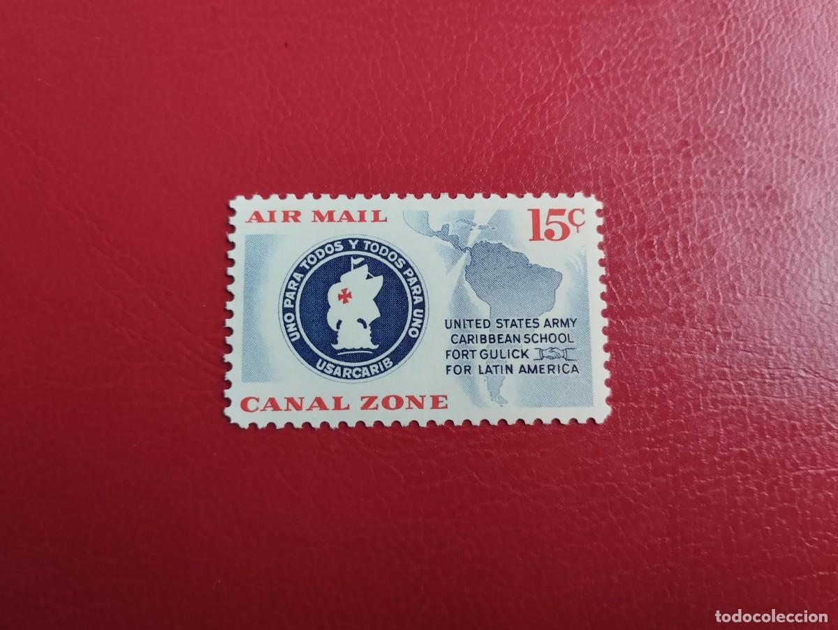 Sellos: ZONA DEL CANAL, A&Ntilde;O 1961, CORREO A&Eacute;REO, UNO PARA TODOS Y TODOS PARA UNO, SCOTT#C10**MNH