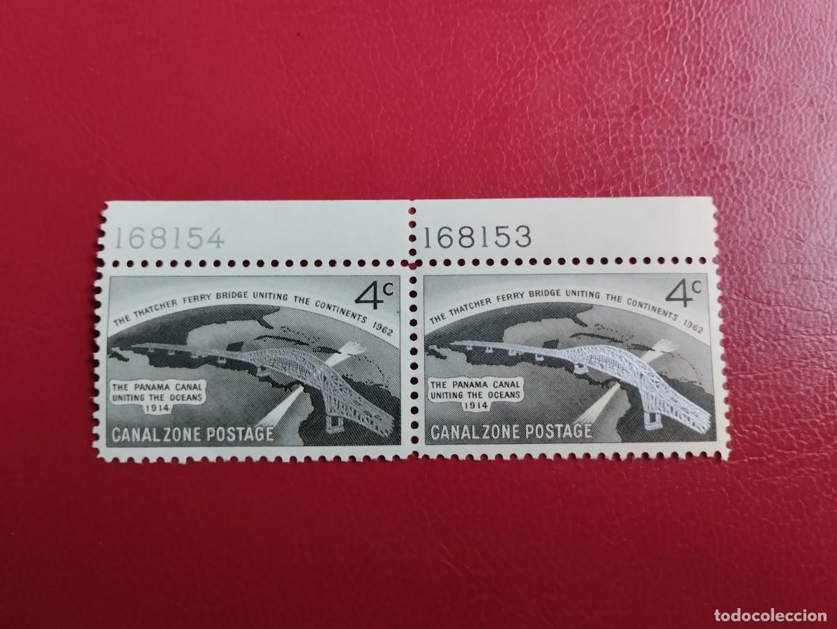 Sellos: ZONA DEL CANAL, A&Ntilde;O 1962, PUENTE DE LAS AM&Eacute;RICAS, SCOTT#157**MNH