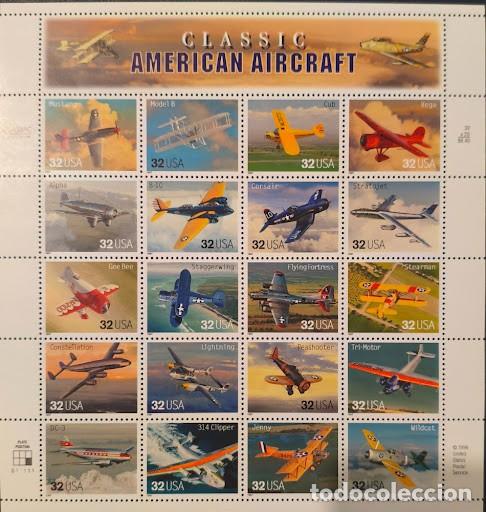 Sellos: Hoja / Minipliego de Sellos - Classic American Aircraft (USPS, 1996)